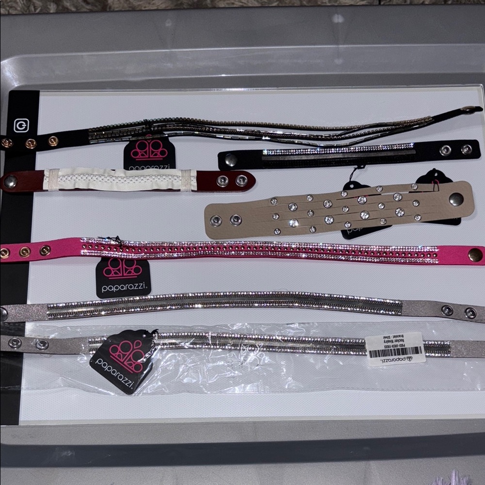 Paparazzi 4 long double warp 3 regular size. Snap Bracelet bundle
